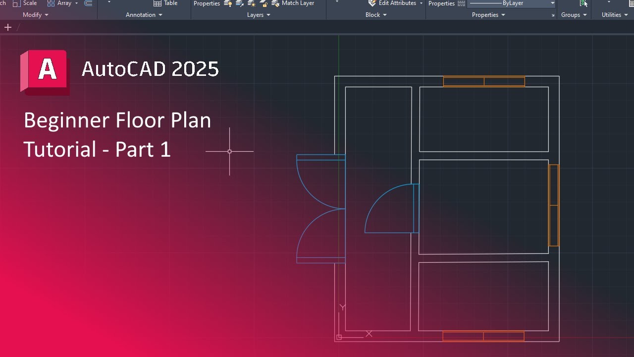 Create a SIMPLE Floor Plan: AutoCAD 2025 - Part 1 of 2