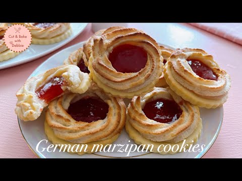 German Marzipan Cookies | Ochsenaugen Rezept