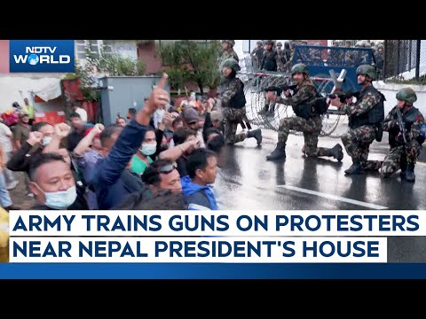 Nepal News Today | Nepal Army Points Guns at Aggressive Protesters Outside President's Residence