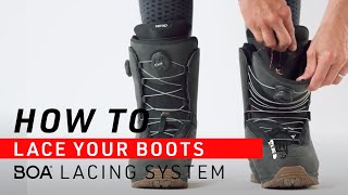 How To Put On Snowboard Boots with BOA FIT SYSTEM