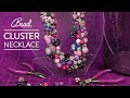 16 Glass Pearl Cluster Bib Necklace