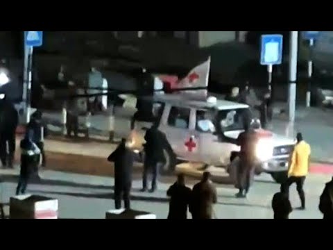 Red Cross convoy transporting released hostages crosses Rafah to Egypt | AFP