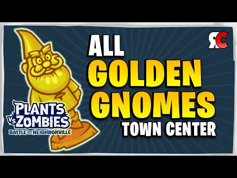 PvZ Battle for Neighborville | All Golden Gnome Locations (Town Center) Video