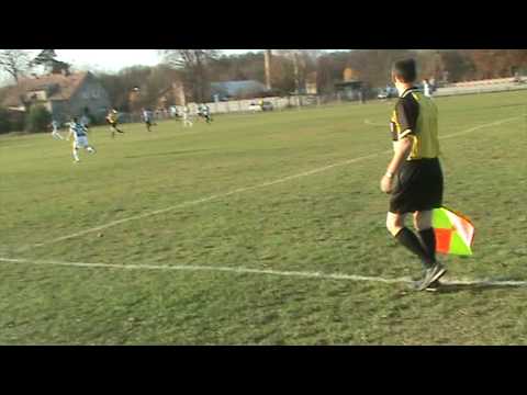 Płomień Przyprostynia - Czarni Kaźmierz. Bramka na 2:0 Krzysztofa Bajończaka.