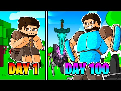 Surviving 100 DAYS in Minecraft... INSANE!