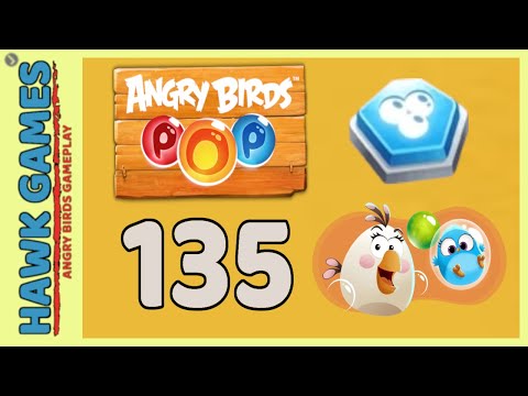 Angry Birds Stella POP Bubble Shooter Level 135 - Walkthrough, No Boosters