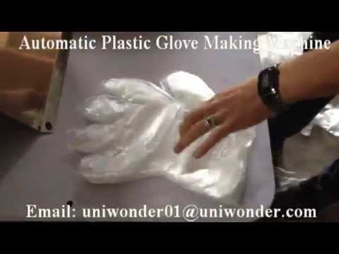 Automatic plastic glove making machine