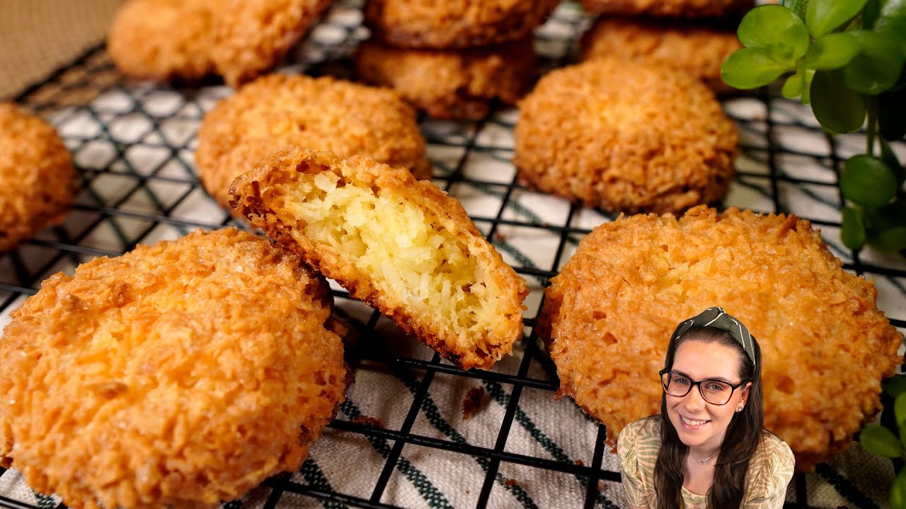 Só 3 ingredientes biscoito de coco delicioso e muito fácil!