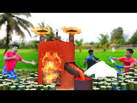 BAMBOO SALT MAKING  | 1 KG Rs, 60,000 | World'S Most Expensive Salt Making | Korean Bamboo Salt