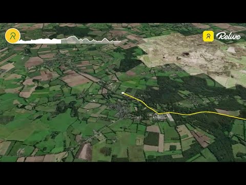 How do I create a video with "Relive" to show the route I traveled on my motorcycle?