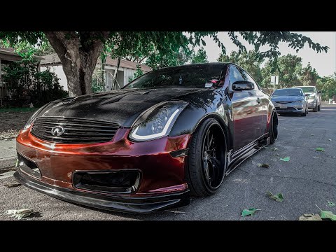 G35 COUPE GETS CARBON FIBER HOOD AND CARBON FIBER FENDERS!!