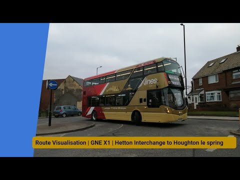 Route Visualisation | GNE X1 | Hetton Interchange to Houghton le spring