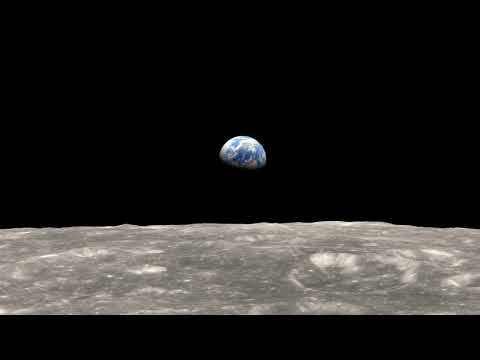 Apollo 8 - Earthrise from Moon With Genesis Reading