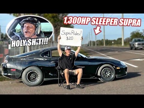 $20 Supra Rides!!! Terrifying Random People Off the Street With 1,300 Horsepower...