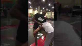 Jon Jones Demonstrates His Signature Move – The ‘Williams Whirl’ Cradle Guillotine Neck Crank Shoulder Choke