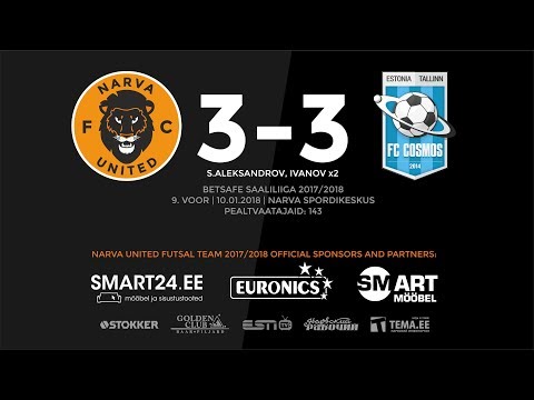 Highlights. Futsal. Narva United - Tallinna Cosmos. 10.01.2018