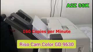 RISO CAM COLOR GD 9630 DEMO Full video   ,160 copies speed machine