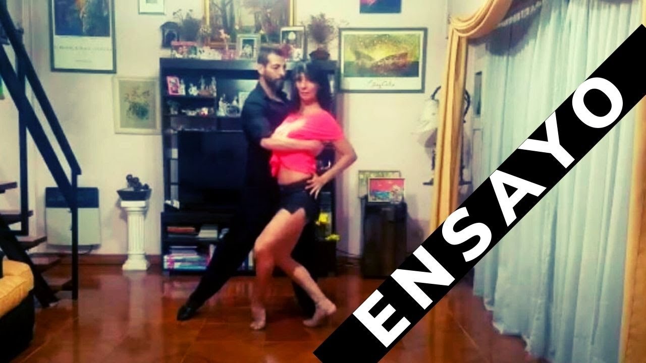 Ensayo de Tango show, continuación, Analia Morales, Gabriel Ponce