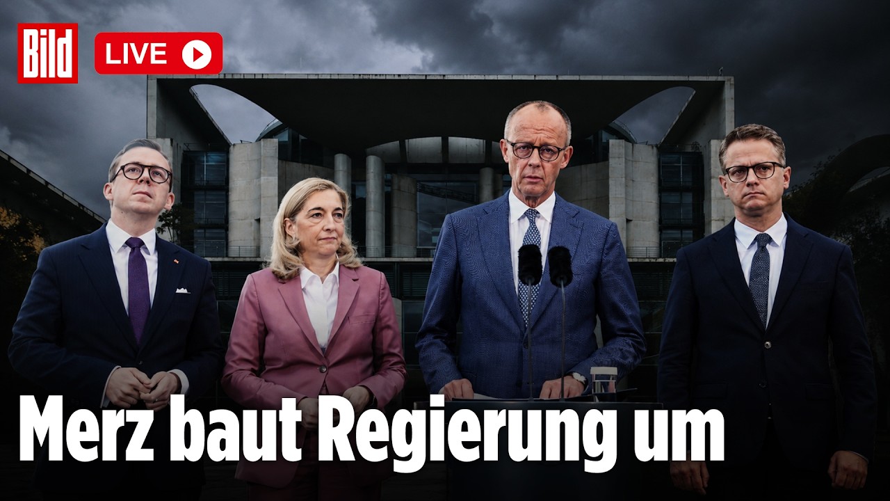 🔴 Bundeskanzler Merz erklärt Umbau von Kabinett nach Spahn-Rücktritt | BILD LIVE