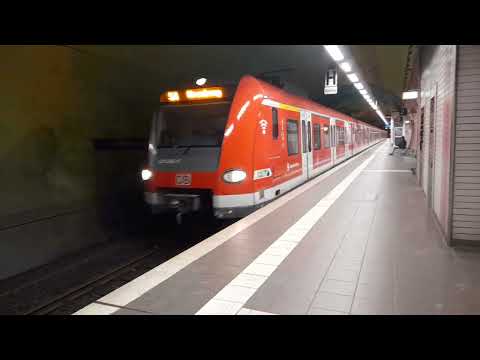 Züge an der Ostendstraße mit der Grünen ET423 auf der S6