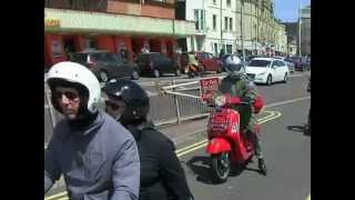 preview picture of video 'Camber Sands to Hastings - Scooter ride out 30-06-2012'