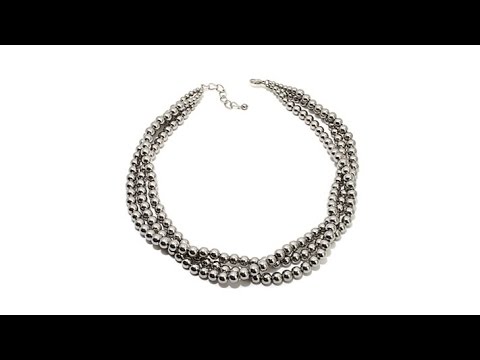 Steel Triple Row Necklace