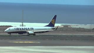 preview picture of video 'Ryanair 737 Take Off Tenerife South *ATC* 22/4/14 HD'