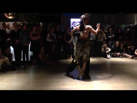  Christian Marquez  and  Virginia Gomez  are  dancing  to  "  Ansiedad  "  by  Juan D'Arienzo  at  Gent Tango Festival  in  2017