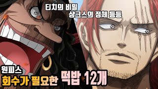 【원피스】원피스의정체, 샹크스의 정체, 티치의 비밀, 스코퍼가반의 등장 등등 회수가 절실히 필요한 12개의 떡밥!