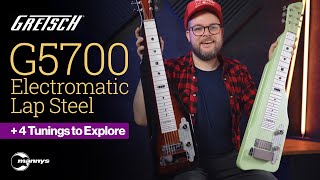 Video thumbnail for Introducing: Gretsch G5700 Electromatic Lap Steel + Tom's 4 Fav Lap Steel Tunings by Mannys Music