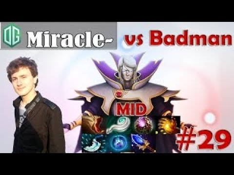 Miracle- (Invoker) vs Badman (Spectre) | Midlane Pro Gameplay | Dota 2 MMR #29