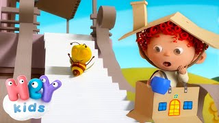 Peter Peanut has a funny cardboard house 🥜 | Fun Song for Kids | HeyKids Nursery Rhymes