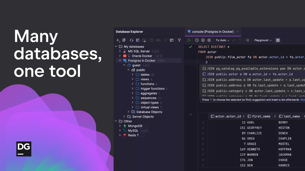 DataGrip: a powerful cross-platform tool for relational and NoSQL databases