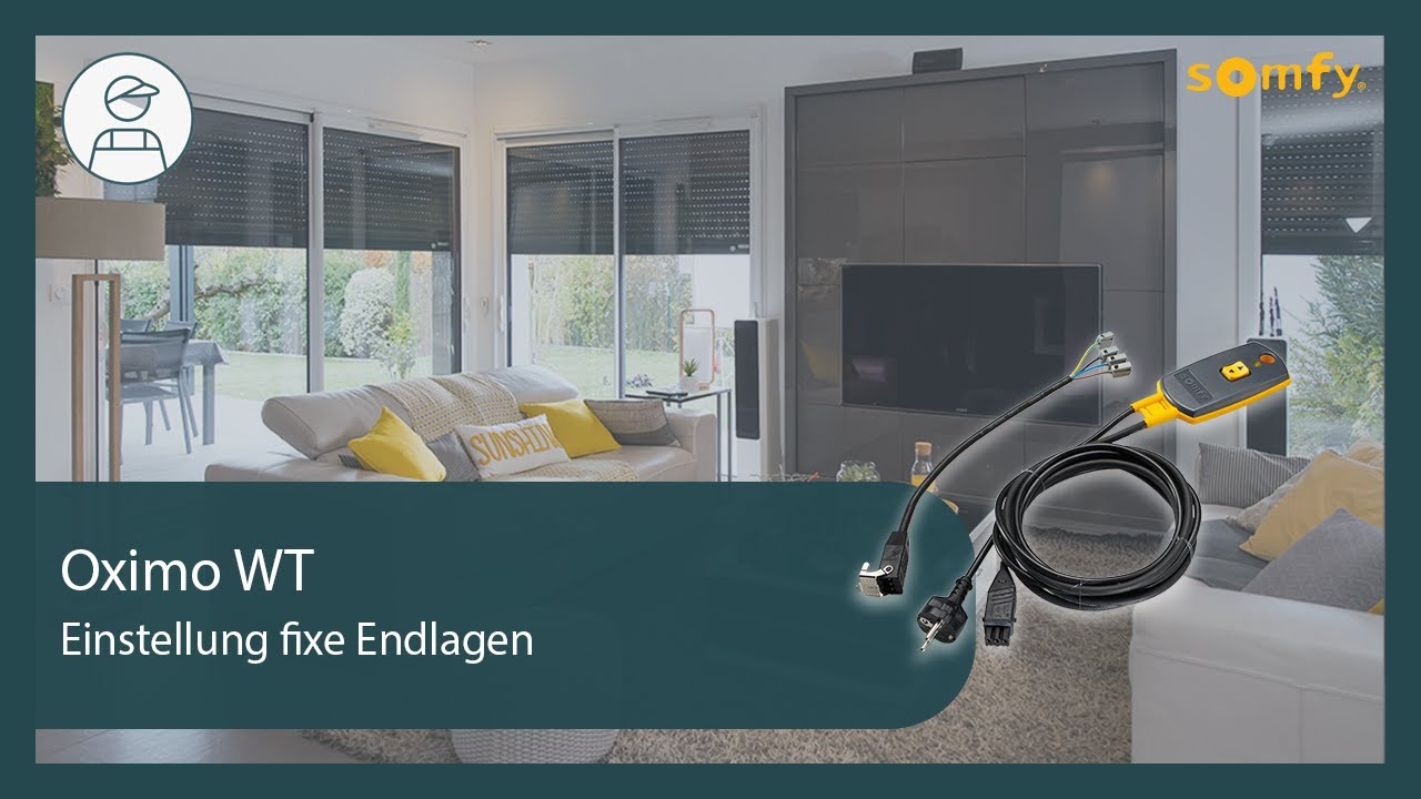 Oximo WT Einstellung fixe Endlagen | Somfy