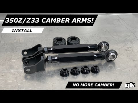 Gktech 350z V35 G35 Rear Camber Arms - Install