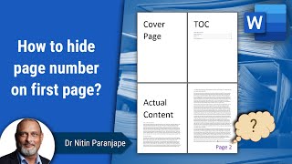 How to start page numbering from third page in Microsoft Word - Custom Page Numbering