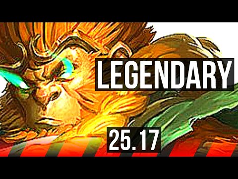 WUKONG vs RENGAR (TOP) | 9/1/3, 7 solo kills, Legendary | NA Master | 25.17