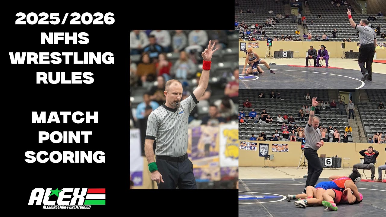 NFHS Wrestling Rules - Match Points Scoring Hand Signals &amp; Mechanics; #4 of 9 (2025/2026)