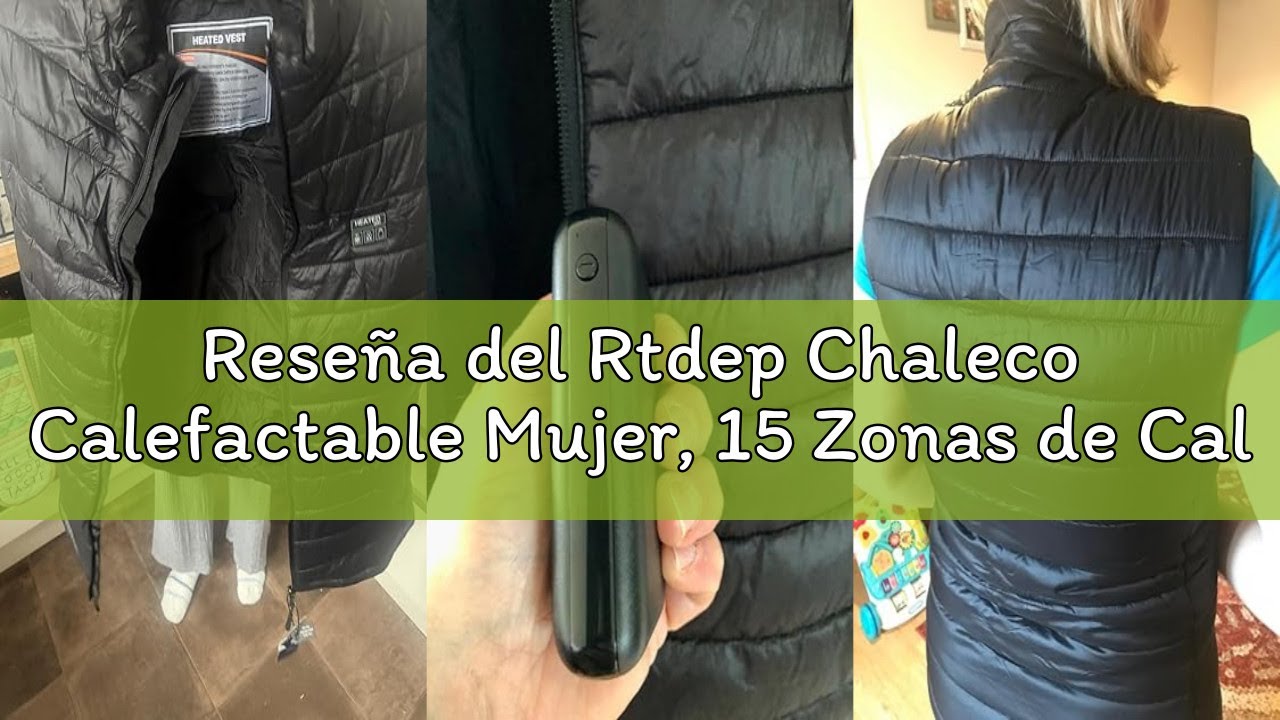 Reseña del Rtdep Chaleco Calefactable Mujer, 15 Zonas de Calentamiento, Chaleco Térmico con Batería