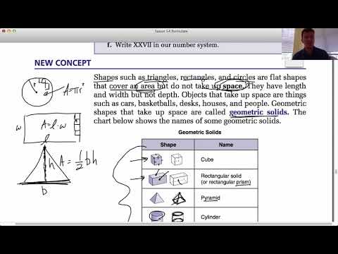 Lesson 98 Geometric Solids Saxon Math 54