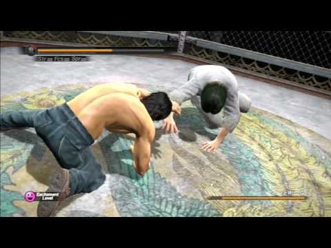 Yakuza 5 - Shinada cage fighting in Underground Purgatory