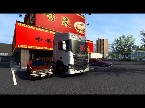 #RealisticDrive Kobe Japan | SCANIA R500 I6  MT 12speed | Euro Truck Simulator 2