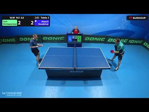 10:45 Yurii Shchepanskyi 3-0 Nazarii Kovalchuk 17.05.2023 TT Euro.Cup Ukraine Star. Table 3