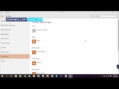How to change default apps