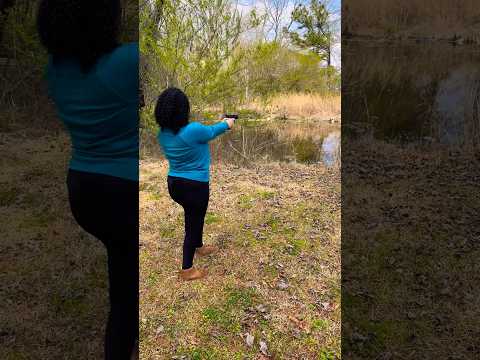 Letting my girlfriend test out my  #glock 43x #viral #fyp #viralvideo #guns #handgun