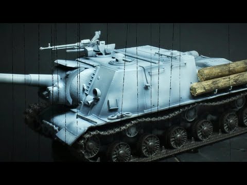 Tamiya 1/35 JSU 152 - Painting BLACK and WHITE technique | Russian 4BO