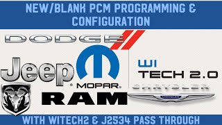 CHRYSLER, DODGE, JEEP, and RAM  NEW or BLANK PCM PROGRAMMING/REFLASHING WITH WiTech2 J2534