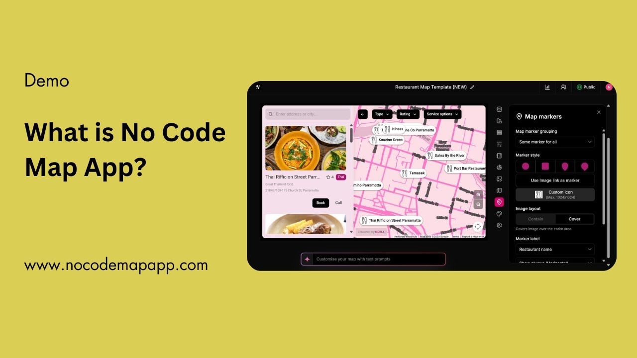 No Code Map App demo