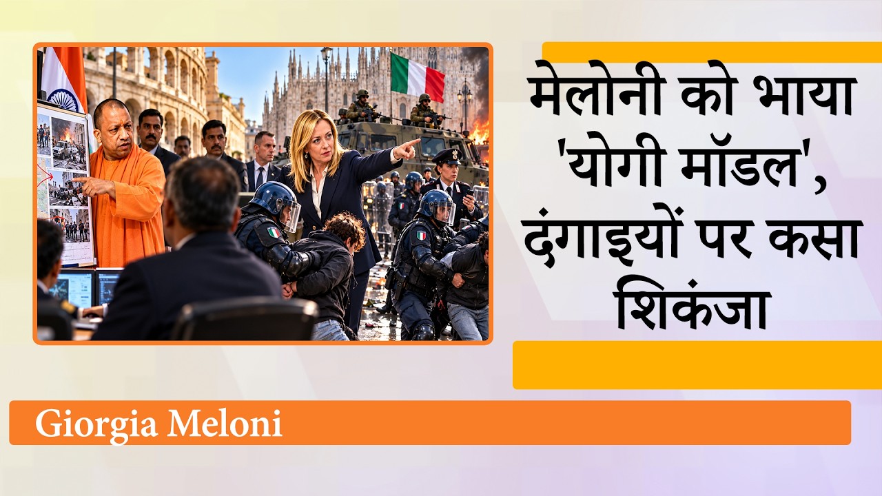 Yogi Model का Italy में दिखा जलवा, दंगाइयों-उपद्रवियों से UP Style में निबटेंगी PM Giorgia Meloni