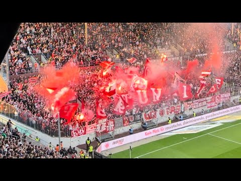 St.Pauli vs Fortuna Düsseldorf Stimmung F95 ❤️🤍 ( Samstagabendspiel 13.05.2023)